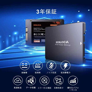 EDILOCA ES106 SSD 2.5�C���` 7mm SATA3 6Gb/s 3D NAND�̗p �����^SSD