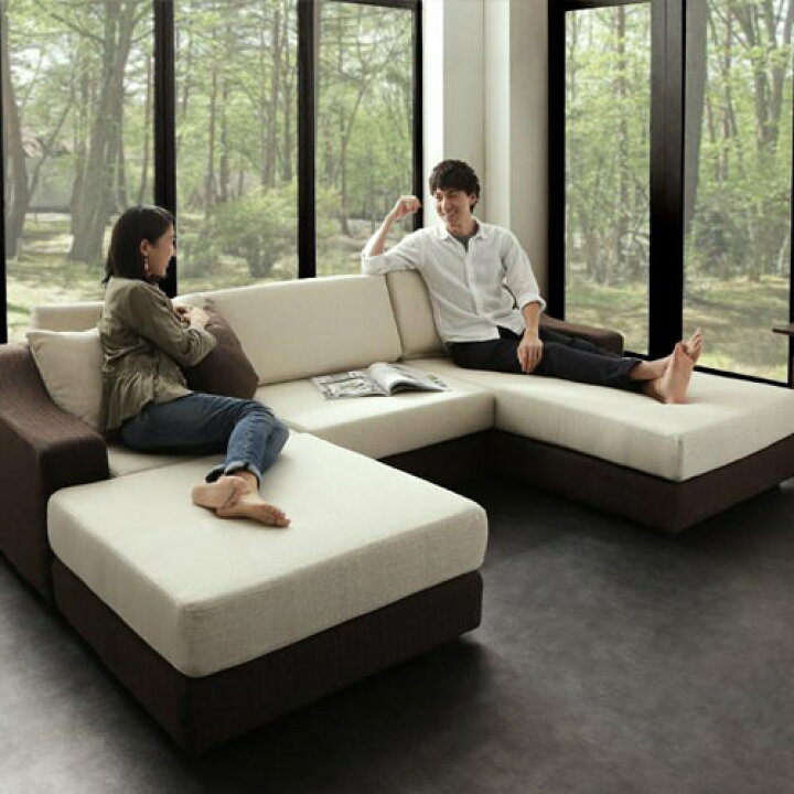 楽天市場】ソファ ソファー 3人掛け以上 コーナーカウチ ホワイト  