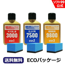 【公式店限定品】ソフト99 液体コンパウンド トライアルセットECO＜車・キズ消し＞ soft99【ゆうパケット】