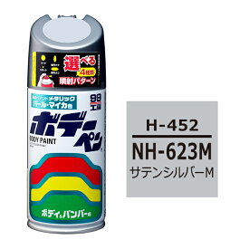 ソフト99 ボデーペン（スプレー塗料） 【H-452】 HONDA（ホンダ）・NH-623M・サテンシルバーM / ISUZU（イスズ）へのOEM車カラー