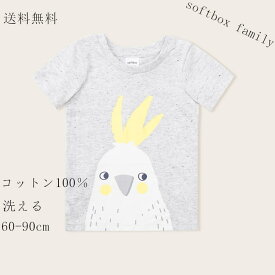 【在庫処分】 キッズ ベビー Tシャツ 男の子 女の子 可愛い 綿 トップス 赤ちゃん 半袖 tシャツ おしゃれ 鳥柄 ルームウェア かわいい 子供服 入園 保育園 幼稚園 コットン ベビー服 カットソー 出産祝い ギフト 赤ちゃん服 60−90 子供 こども 子ども カットソー