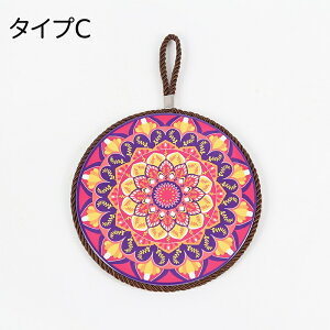 陶器 コースター 鍋敷 大きめ 陶器コースター 鍋敷き 大きめ おしゃれ タイルコースター 陶器 モロッコ風 海外雑貨 タイル お茶 コーヒー お鍋 キッチン雑貨 キッチン用品 プレゼント ギフト