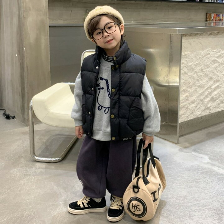 楽天市場】中綿ベスト 子供 秋冬 全3色 90 100 110 120 130 140 防寒  