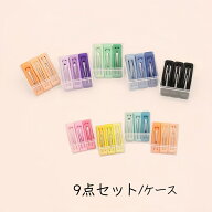 ヘアピン パッチン 9点セット 全9色 長さ約5.9cm マカロン色 パッチン留め スリーピン ビッグヘアピン ヘ…