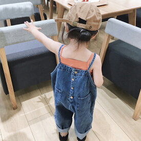 【超ポイントバック祭最大41倍】 子供 サロペット デニム オーバーオール 女の子 男の子 子ども服 こども服 ベビー デニムオーバーオール 可愛い デニムサロペット つなぎ デニムパンツ ジーンズ キッズ 80 90 100 110 120 130 子供用 こども お洒落 無地