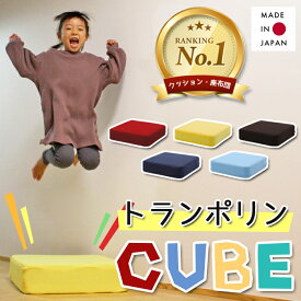 【楽天ランキング入賞】トランポリン クッション　日本製 12cm厚 全5色 クッション専門店特注 トランポリンCUBE トランポリン トランポリンクッション 大人用 ダイエット 家庭用 子供 マンション 室内 運動 子供用クッション 組み立て不要 オリジナルクッション