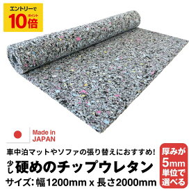 【 エントリーでP10倍】 【厚みが5mm単位で選べる】少し硬めのウレタンチップスポンジ【10~60mm 1200 x 2000】 ウレタンフォーム ウレタン ウレタンチップフォーム チップウレタン スポンジシート バイクシート シートクッション 車中泊 クッション 椅子 ソファ マットレス