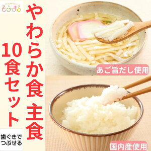 送料無料 やわらか食主食10食セット 介護食 やわらか食 お試し 歯ぐきでつぶせる 冷凍 冷凍食品 柔らかい 食べやすい おいしい お米 麺 主食 惣菜 食事 食品 食べ物 セット商品 まとめ買い 簡