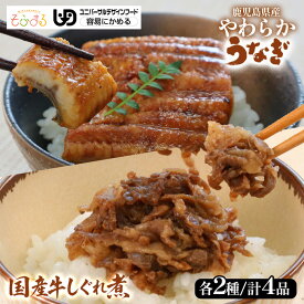 敬老の日 送料無料 やわらか食うなぎ蒲焼き・国産牛4食セット 介護食 やわらか食 介護食おいしい プレゼントうなぎ 柔らかい 介護食品 やわらか食品 嚥下食 おかず 食事 刻み ソフト食 簡単調理 ごはんのお供 高齢者 容易にかめる そふまる