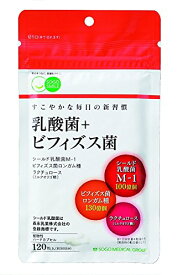 SOGOSMAILE 乳酸菌＋ビフィズス菌 120粒(約30日分) 植物性ハードカプセル 総合メディカル【SM】