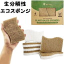 AIRNEX 6個入り セルロース スポンジ タワシ 食器洗い エコ 食器用スポンジ 環境に優しい 生分解性 キッチンスポンジ 植物由来の天然素材 セルロースとココナッツの殻使用 エコフレンドリー パックスナチュロン ダスキン 使い捨て 地球にやさしい 環境配慮型スポンジ