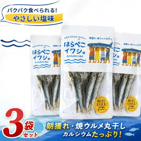 食べる煮干し 国産 無添加 小魚おやつ カルシウム DHA EPA おつまみ 子供 おやつ 煮干しスナック 常温保存 鹿児島県阿久根産 はらぺこイワシ 25g×3袋