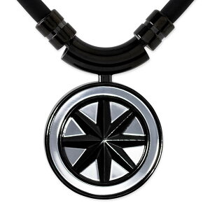 of wXPA ClbNX A[X RX~bNGfBV healthcare necklace Earth Cosmic Editon 52cm All Black×Silver