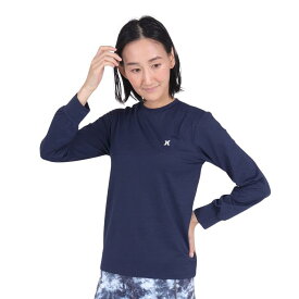 HURLEY WRG2421045-NVY レディース ラッシュガード 長袖 カップ付き 水陸両用 ネイビー S