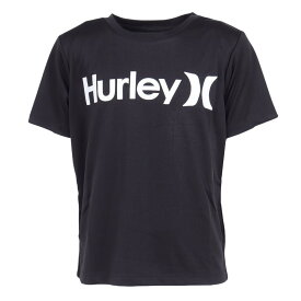 ハーレー（HURLEY） ジュニア ラッシュガード 半袖 ONE AND ONLY Tシャツ BRG2331001-BLK（ブラック/130/Jr）
