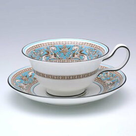 ウェッジウッド　フロレンティーンターコイズ　ティーカップ&ソーサー（ピオニー）　Wedgwood　イギリス　洋食器　ブランド