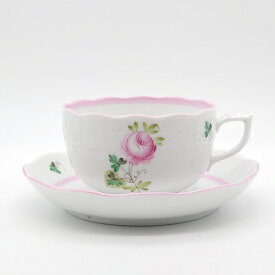 ヘレンド　ウィーンの薔薇ピンク　ティーカップ＆ソーサー　VRH-X4-0724-0-00　洋食器　ハンドペイント　ハンガリー
