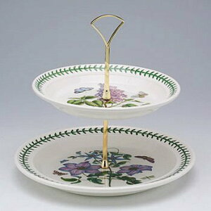 ポートメリオン ボタニックガーデン ケーキスタンド二段 Foxglove/GardenLilac BG46600 洋食器 イギリス ボタニック
