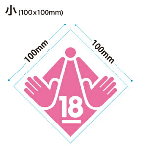 18�փX�e�b�J�[�y100mm×100mm�z