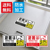 【送料無料】 避難はしご ステッカー 【304x165mm】UVカットラミネート加工