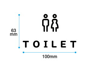 yzhApؕ@gC@TOILET TCY100x63mm JbeBOV[g