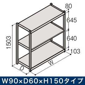 物流家具 イトーキ ボルトレス軽中量ラック RL型[単体]/開放型 150kg仕様 W90×D60×H150タイプ 棚板3段 [ 自社便 開梱 設置付 ] メーカー直販 公式