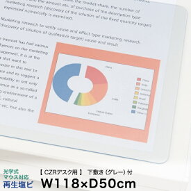 デスク マット イトーキ CZRデスク 用 光学式マウス対応再生塩ビタイプ 下敷き (グレー) 付 幅118×奥行50cm ITOKI 【自社便 玄関渡し】 日本製 国内生産