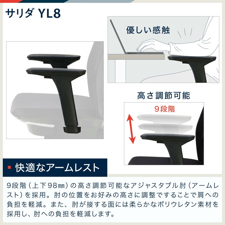 楽天市場】【7%OFFｸｰﾎﾟﾝ -4/13日23:59】イトーキ サリダ YL8 オフィス 