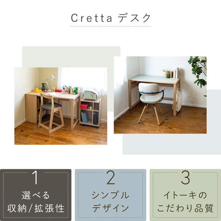 楽天市場】学習家具 3点セット ( 学習机 + 木製チェア + 引き出し型 