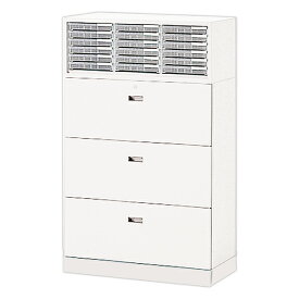 収納 キャビネット イトーキ THIN LINE シンラインキャビネット H1400タイプ B4・A4引出し・クリスタルトレイコンビ型 ベース付 下段専用 [ 自社便 開梱 設置付 ] 日本製 国内生産 メーカー 直販 公式