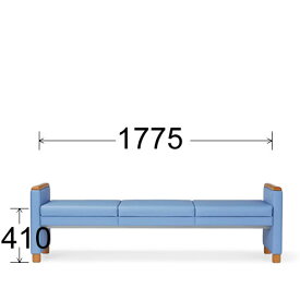アイコ 病院 診療所 待合室 いす 長イス 椅子 ロビーチェア ロビー用 長椅子 ロビーソファ ソファ 3人掛け 背なしタイプ LC-535