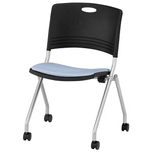 TOKIO ミーティングチェア 椅子 会議イス 会議用チェア 4本脚キャスター付き 肘なし ビニールレザー張り 4脚セット FNC-K5L-S-SET