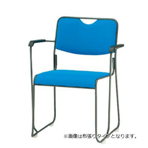 TOKIO 会議椅子 4脚セット ミーティングチェア 椅子 会議用イス 会議用チェア 塗装脚 肘付 ビニールレザー張り FSC-25TAL-S-SET
