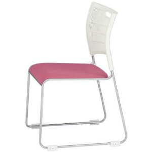 TOKIO スタッキングチェア ミーティングチェア 椅子 会議用イス 会議用チェア 背ホワイト 布張り 4脚セット NSC-35F-S-SET