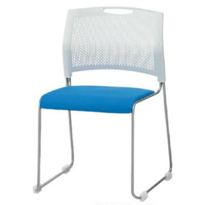 TOKIO スタッキングチェア ミーティングチェア 椅子 会議用イス 会議用チェア 背ホワイト 布張り 4脚セット NSW-T10F-S-SET