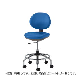 オフィスチェアー オフィスチェア 椅子 TE-H型 ハイチェア 肘なし ビニールレザー張り リング付き TE-HT65L