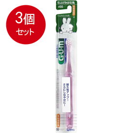 3個まとめ買い GUM(ガム) デンタルブラシ 0才から 仕上げみがき用 #66 やわらかめ メール便送料無料 × 3個セット