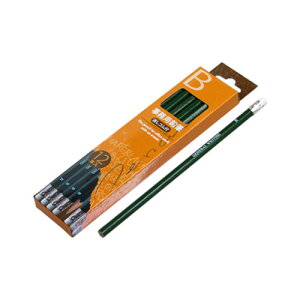 事務用鉛筆 B 消しゴム付 12本入 メール便送料無料