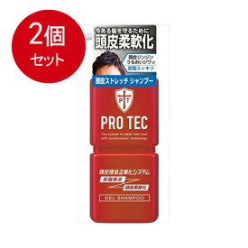 2個まとめ買い PRO TEC(プロテク) 頭皮ストレッチ シャンプー 本体ポンプ 300g(医薬部外品)送料無料 × 2個セット
