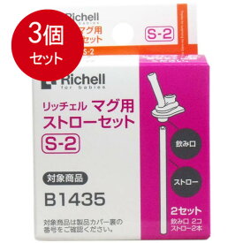 3個まとめ買い リッチェル マグ用ストローセット S-2送料無料 × 3個セット