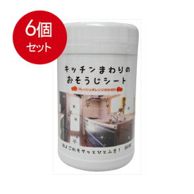 6個まとめ買い キッチンまわりのおそうじシート ボトル フレッシュオレンジのかおり 80枚入送料無料 × 6個セット