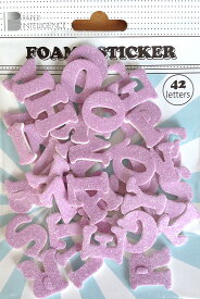 【Paper Intelligence/ペーパーインテリジェンス】 FOAMY STICKER Glitter POP プラム（4105799）