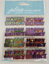 【American Crafts /EK Success】 Jolee's boutique 3Dステッカー 50-21152 Happy Birthday 8P(4185944)