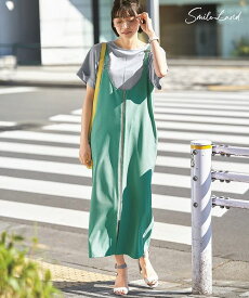 【アウトレット】 大きいサイズ ファスナーデザインジャンパースカート nissen