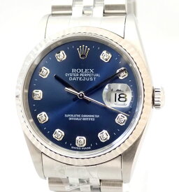 ROLEX　ロレックス デイトジャスト 16234G青 W番（1994年）10Pダイヤ SS/WG メンズ　腕時計 中古美品【中古】【仕上済】【USED】【ロレックス】【デイトジャスト】【16234】