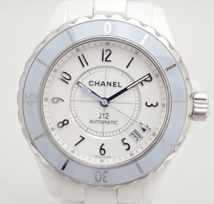 CHANEL J12 腕時計 33mm 白 ホワイト 新品)CHANEL シャネル J12 ホワイトセラミック 33mm H0968（商品