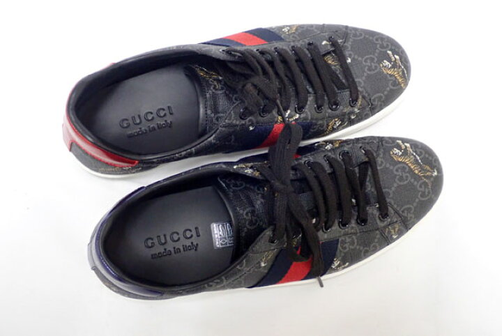 楽天市場】GUCCIエースGGスプリーム タイガー メンズ スニーカー 黒