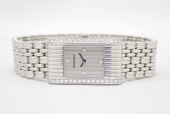 BOUCHERON ブシュロン リフレ　ダイヤモンド 新品)BOUCHERON ブシュロン リフレ シルバー 4Pベゼルダイヤ