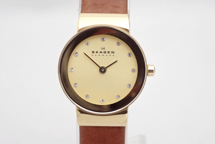 楽天市場】SKAGEN/スカーゲン レディース クオーツ SS/GP/レザー 