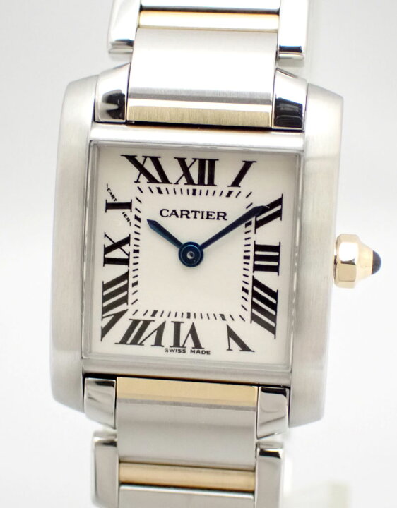楽天市場】CARTIER カルティエ タンクフランセーズ SM W51007Q4 白 QZ  